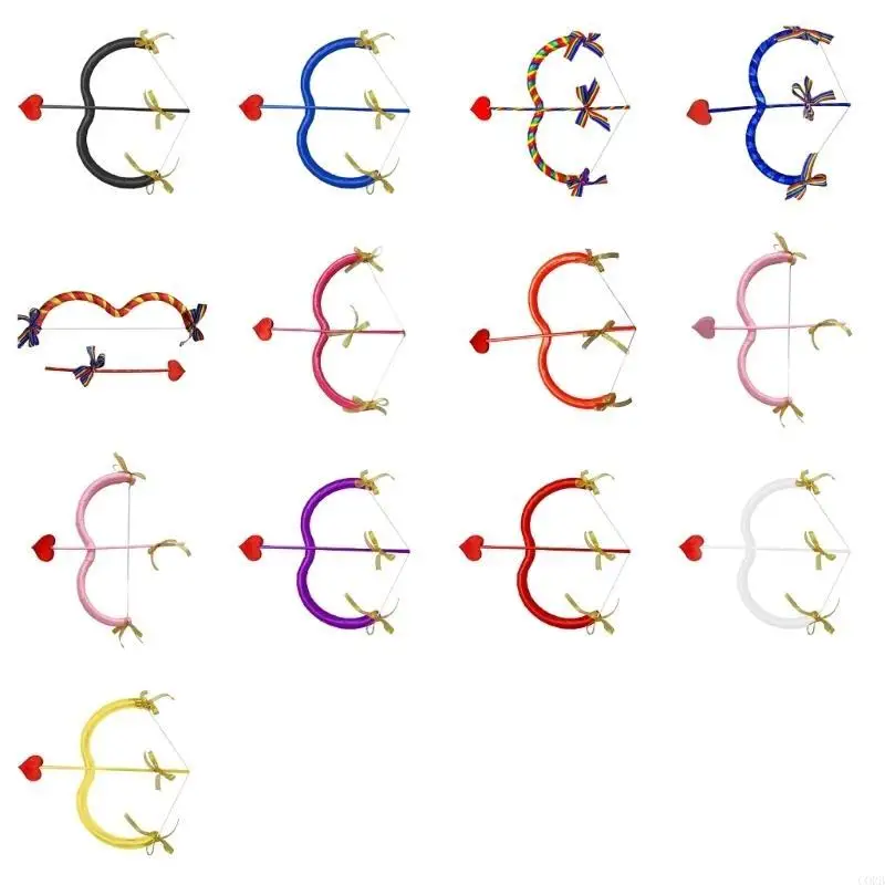 مجموعة قوس وسهام على شكل قلب من CORB دعائم للتصوير الفوتوغرافي للأطفال والكبار هدية مبتكرة لعيد الحب والحفلات