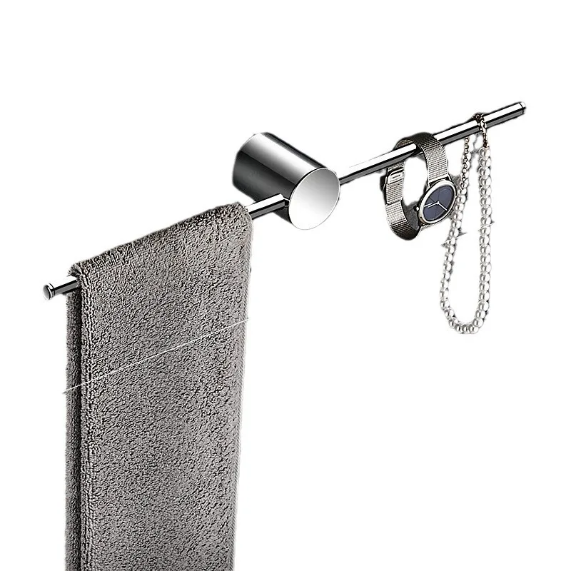 Towel Rack, Paper Towel, Minimalist Towel Bar, Bath Towel, Wall-mounted Light Luxury Toilet, Bathroom Hanging Rod, One-word Rod