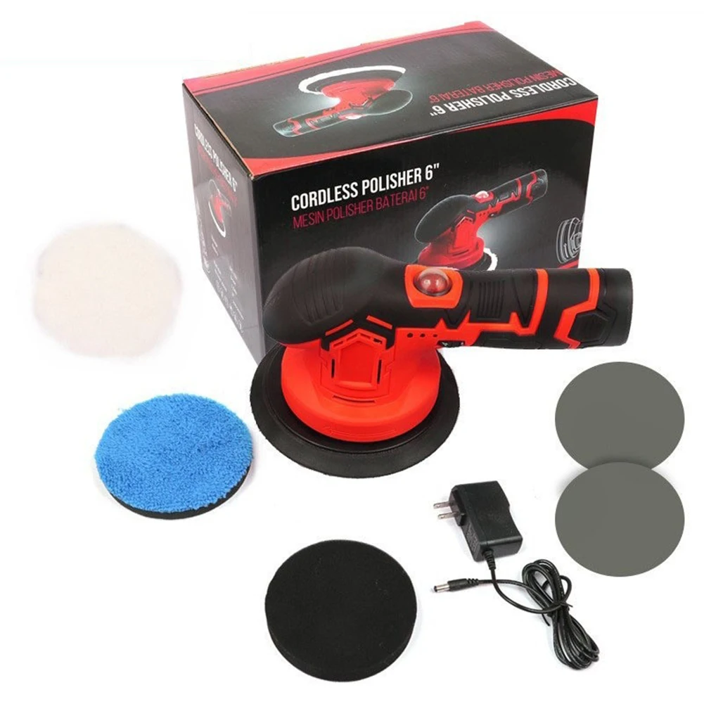 

Electric Wireless Car Polisher 2500-5000rpm Cordless Polishing Machine 6 Speeds 12 V 150 Mm Disk Diameter Polisher Buffer