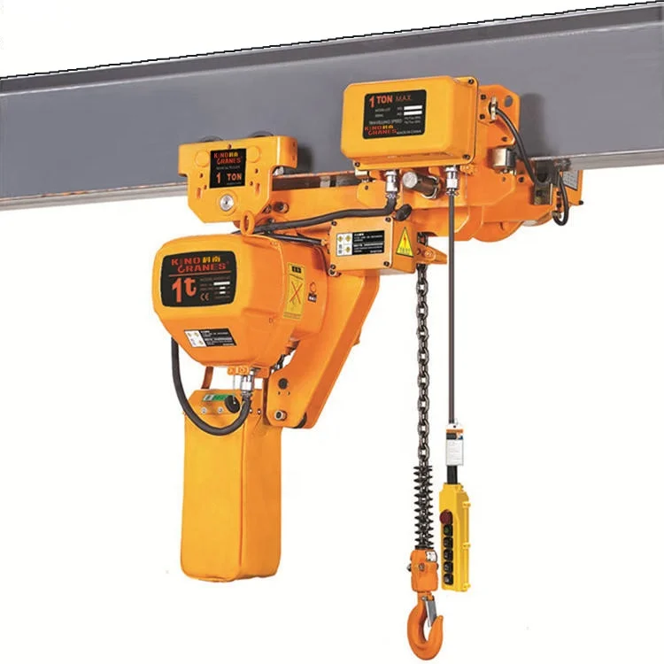 1 ton 2 tons 5 tons electric chain hoist model Hhbb 380v low clearance construction