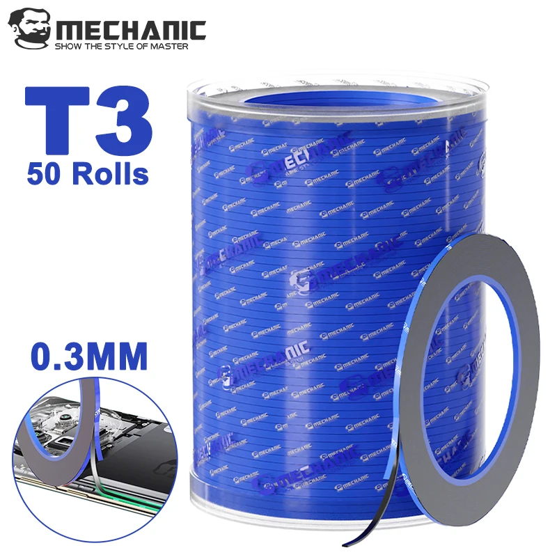 

MECHANIC T3 50 rolls 0.3mm Original Factory Curved Screen Waterproof Sealing Tape for Electronic Product Repair And Bonding