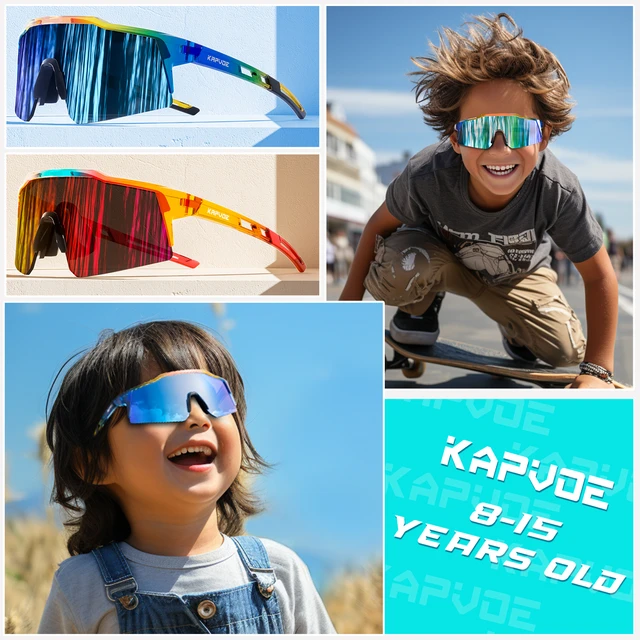 KAPVOE occhiali da sole fotocromatici per bambini occhiali da ciclismo per bicicletta occhiali sportivi per adolescenti ragazzi ragazze occhiali antivento UV400 AliExpress 18