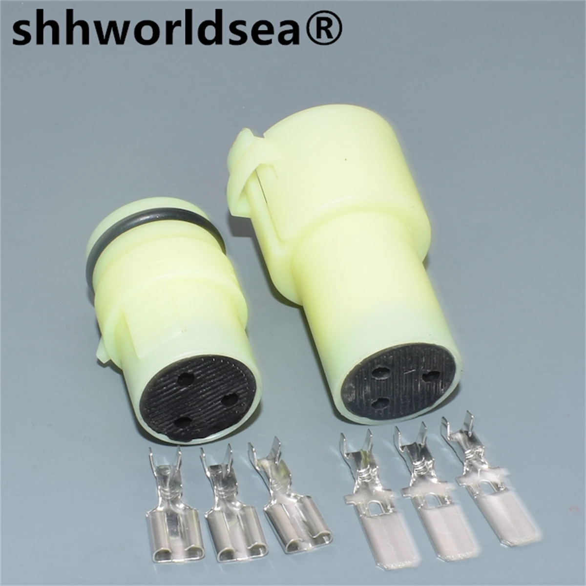 

shhworldsea 3 Pin 6187-3551 6180-3541 Automobile Waterproof Spark Connector Plug Wire 6.3MM Female Male Socket DJ70319Y-6.3-11