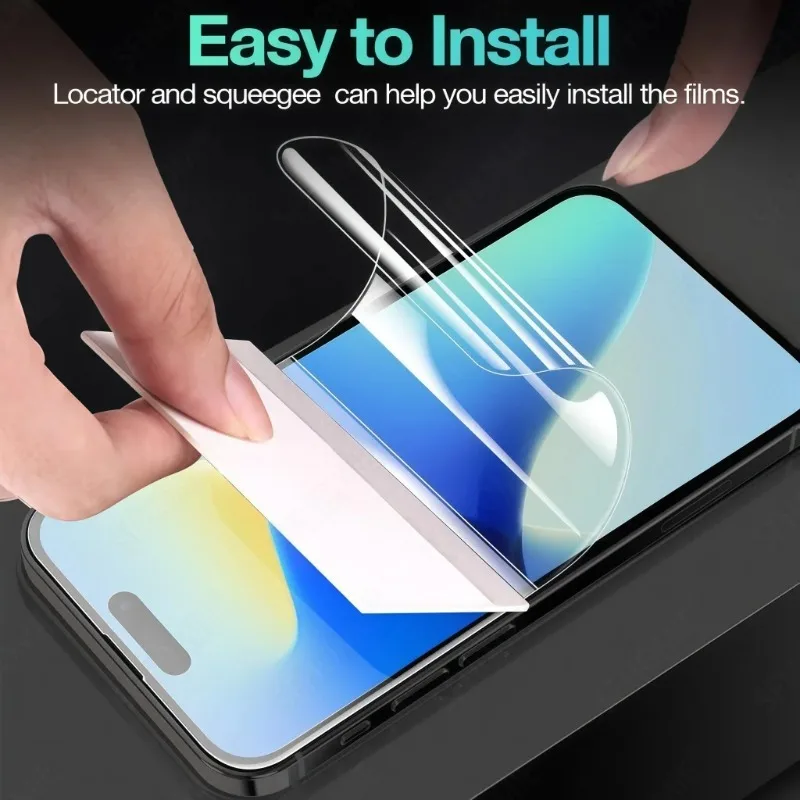 4pcs HD Full Cover Hydrogel Film For iPhone 11 12 13 14 15 16 17 Pro Max 14 15 16 Plus 17 Air Screen Protecton Protection view 3