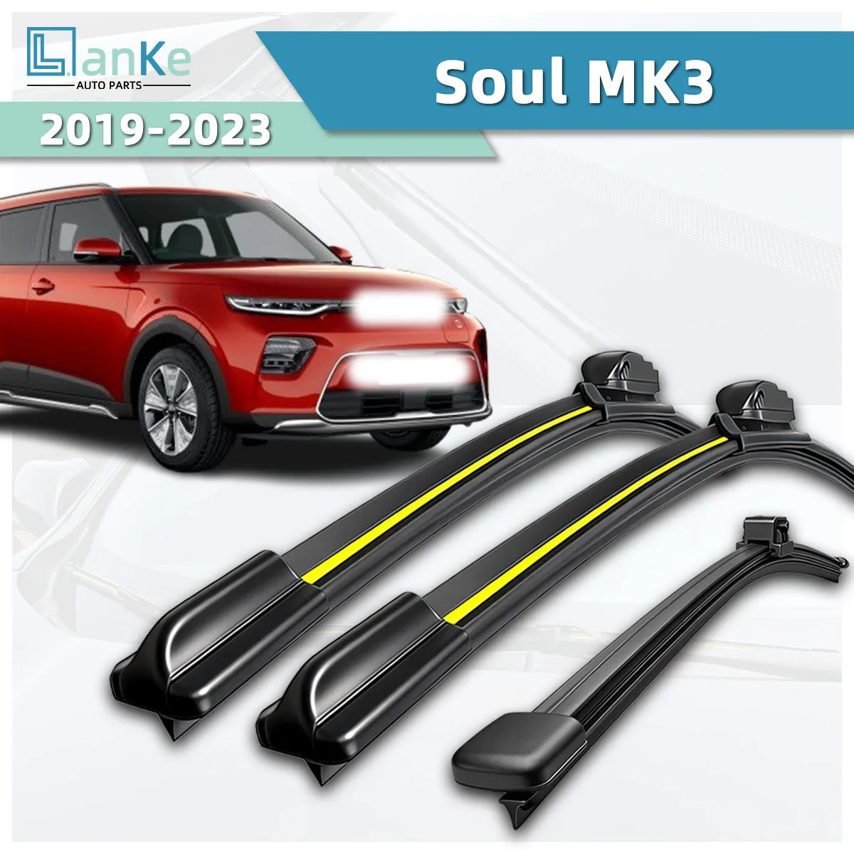 

Suitable For KIA Soul MK3 (2019-2023) Car Wiper Blades With Hd Silent Stable Durable Front Windshield Bidirectional Wipers