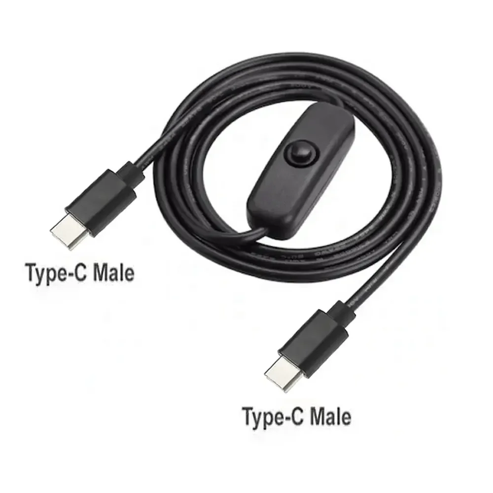 PD 65W Type-C to Type-C Power Switches Cable USB C to Type-C Charge Cable for Phone Laptop with On / Off Fast Charging Cable image 2