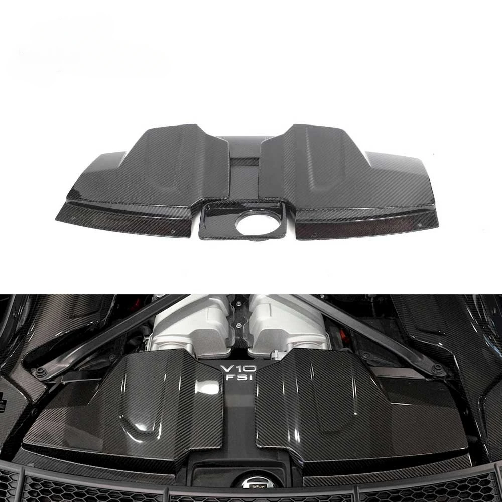 3pcs/set Dry Carbon Fiber Engine Bay Kit Set for Audi R8 Coupe 2023