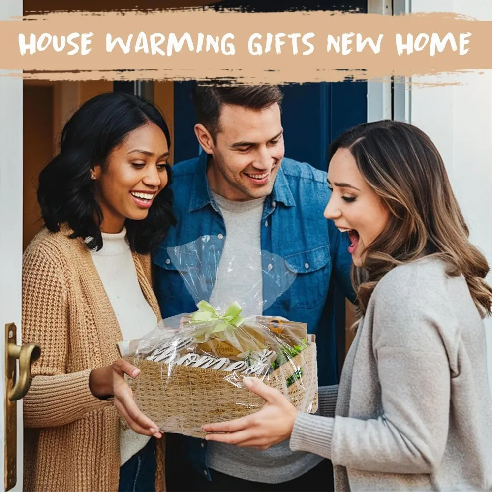 سلة هدايا هووسورمينغ أنيقة مكونة من 18 قطعة: نباتات صناعية، شموع معطرة، وأفكار ديكور منزلي جميل