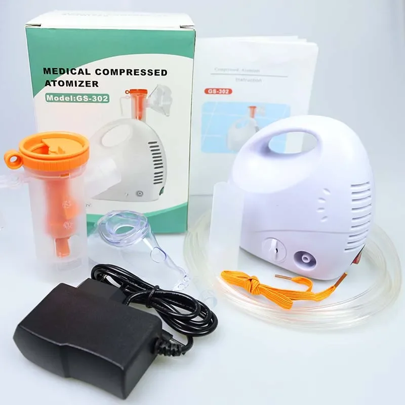 Nebulizador compacto para máquina nebulizadora de asma com acessórios compressor de ar atomizador nebulizador médico inalador de cuidados de saúde