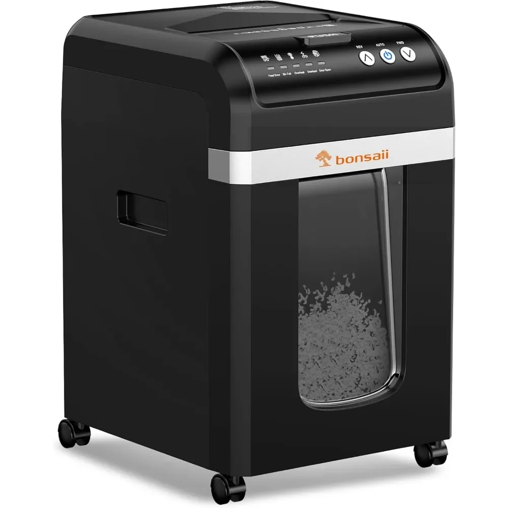 200-Sheet Auto Feed Paper Shredder, 60 Minutes Nonstop Heavy Duty Shredders, 8.1 Gallon Large Bin Office Document Shredder