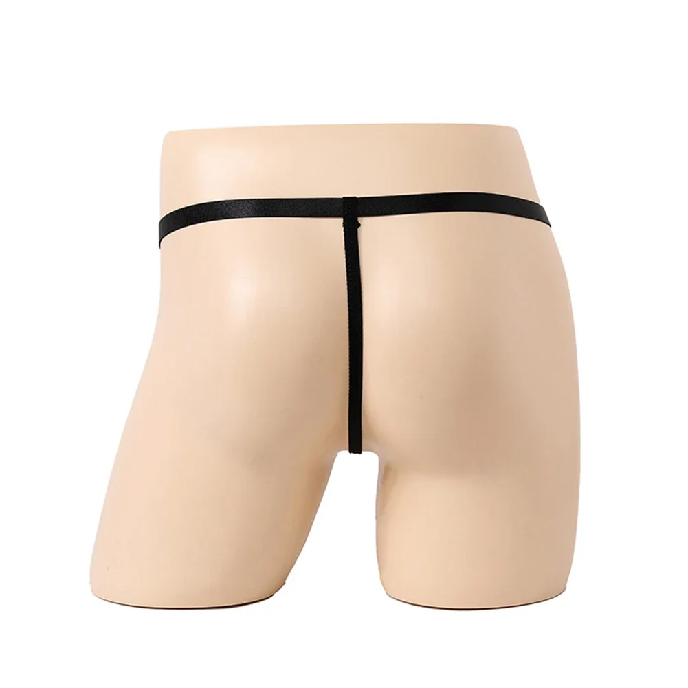 

Mens Leopard Thong Panties Sexy Bulge Pouch G-string Briefs Underwear Lace Perspective Jockstrap Low Rise T-back Underpants