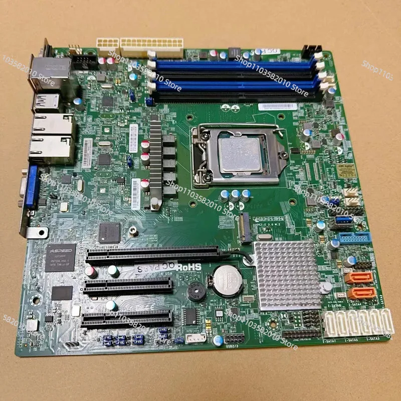 اللوحة الأم لخادم محطة العمل Ultra Micro X11SSH-F Core 6th and 7th Generations E3-1200 V5 V6 للإدارة عن بعد