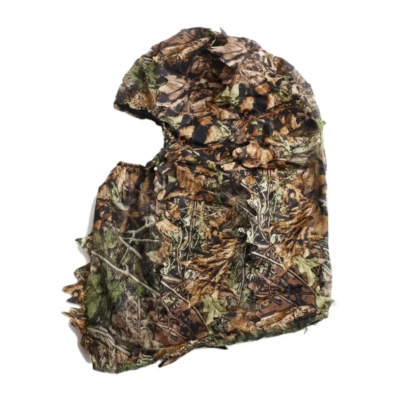 

New Ghillie Suit Ghillie Camouflage Leafy Hat 3D Full Face Mask Headwear Turkey Camo Hunter Hunting Accessories