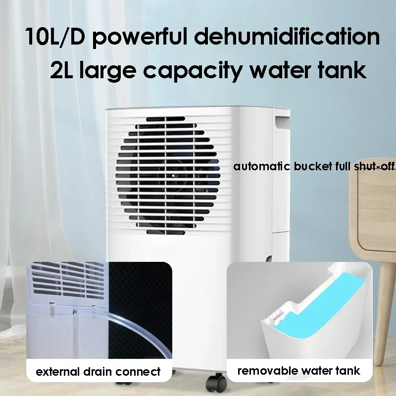 220V Compressor Dehumidifier 10L/D Dehumidification Machine Air dehumidifier Humidity Dryer Wet Absorbing Machine