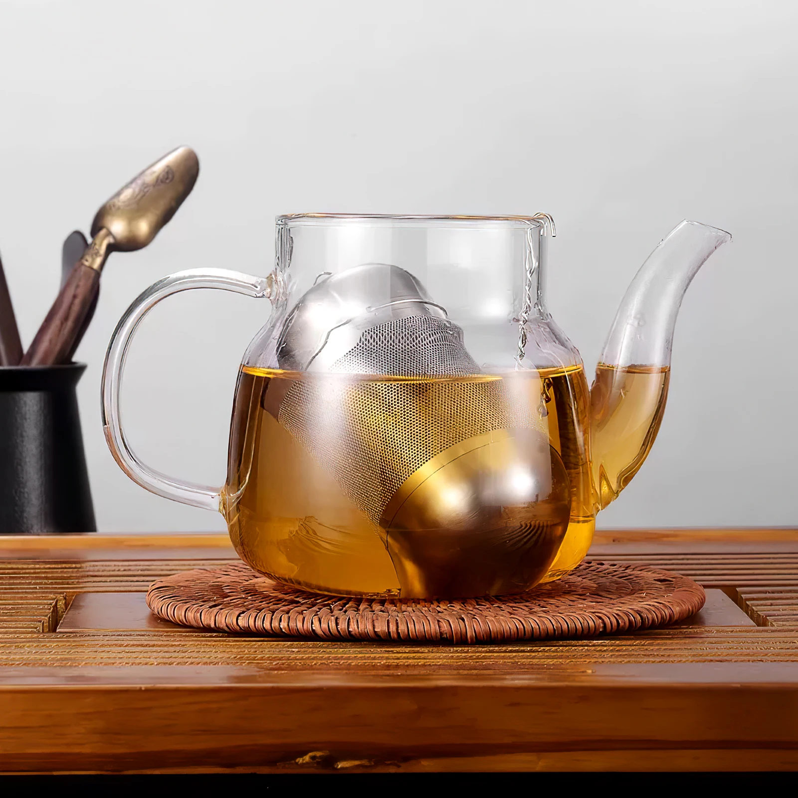 

Stainless Steel Mesh Seasoning Ball Tea Infuser Hanging Chain Design Multipurpose Spice Filter for Cooking Soup Brine Loose Tea