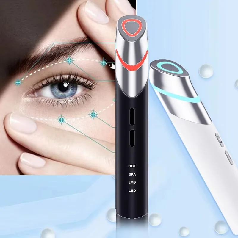2025 EMS Microstroom Draadloze Eye Lifting Anti Rimpels Pen Wallen Donker Anti-Wallen Apparaat voor Oogmassage Gereedschap