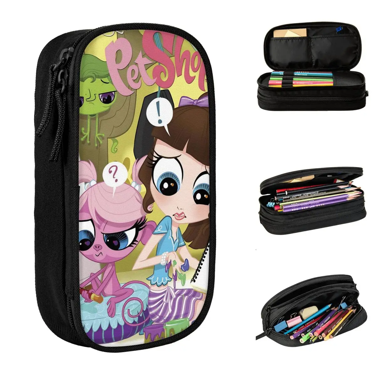 

Прекрасный пенал Littlest Pet Shop, пенал, школьные пеналы для мальчиков и девочек, холст, школьные принадлежности «сделай сам» на заказ
