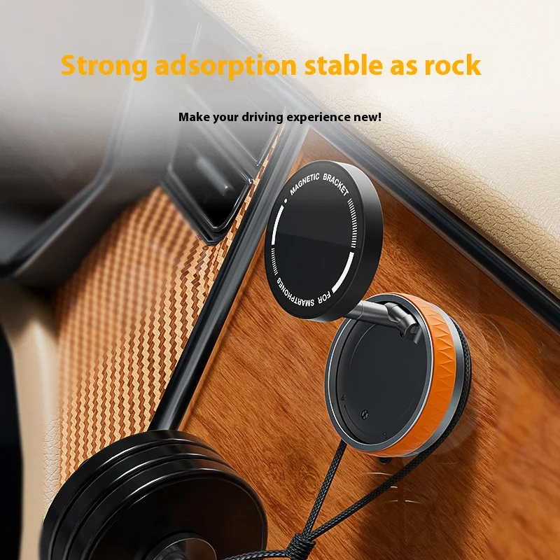 360 °   Soporte para teléfono con ventosa magnética al vacío ajustable, soporte magnético portátil para teléfono de coche manos libres para teléfono de más de 4,7 pulgadas