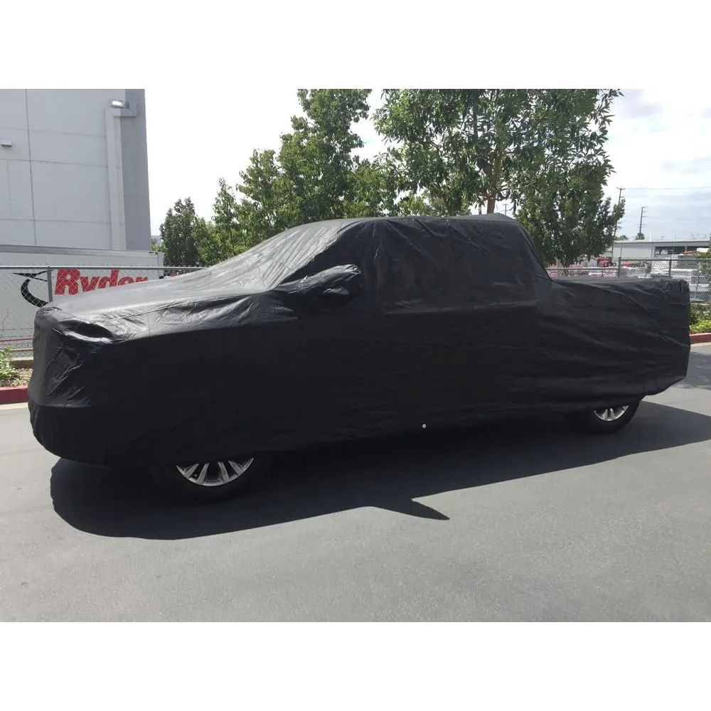 

CarsCover 100% солнцезащитный крем Custom Fit 2001-2018 Ford F150 Crew Cab 6,5 футов Короткая кровать Коробка Грузовик Автомобильный чехол Xtrashield Черный