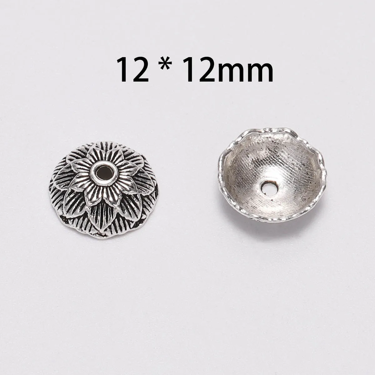 20Pcs New Half Circle Gear Flower Bead Cap Separated Bead Pendant Scattered Bead Fashion Trendy Versatile DIY Accessory Material