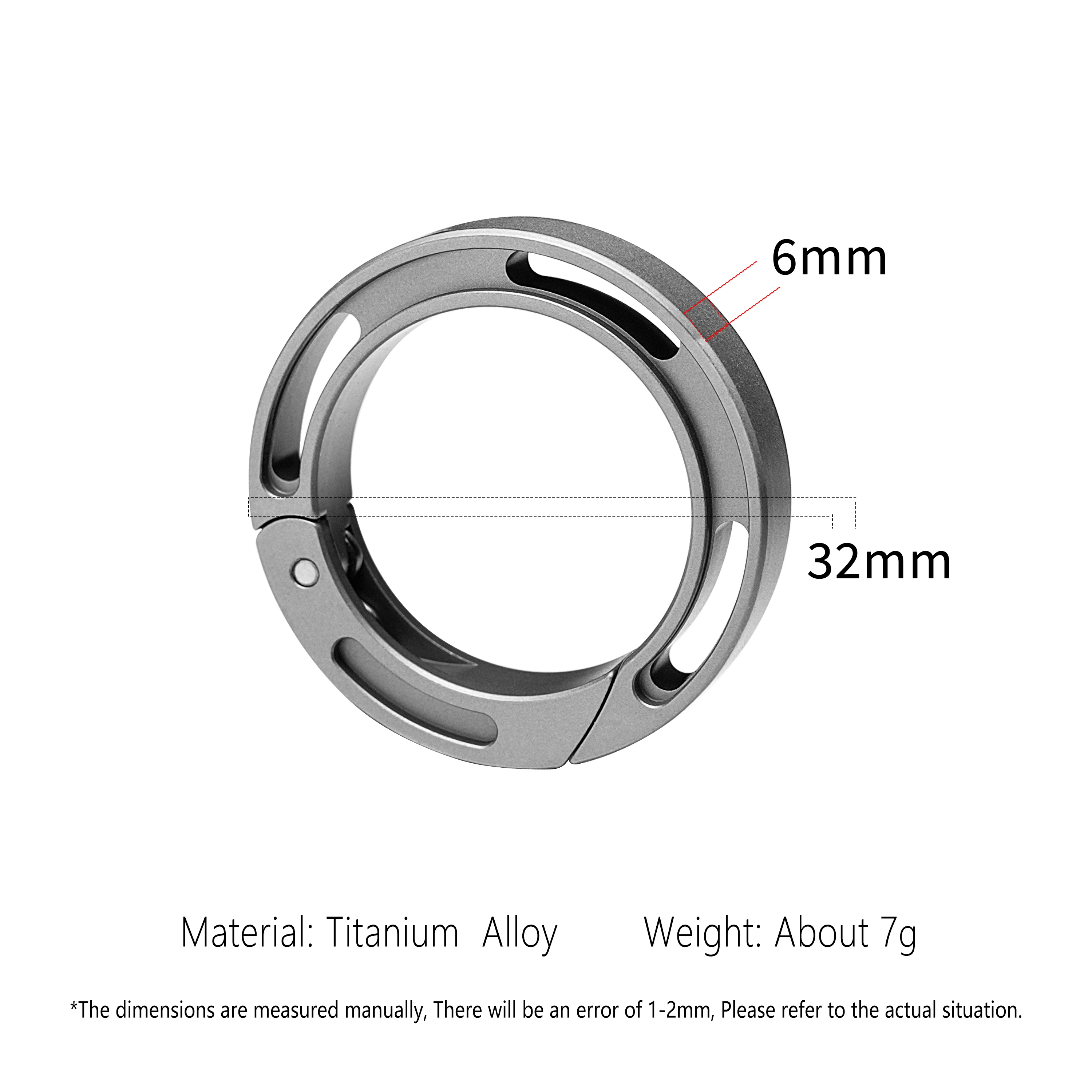 O-type Titanium Alloy Key Chain Simplicity Portable Storage Classification Backpack Hanging Ring Anti-lost Outdoor EDC Tools