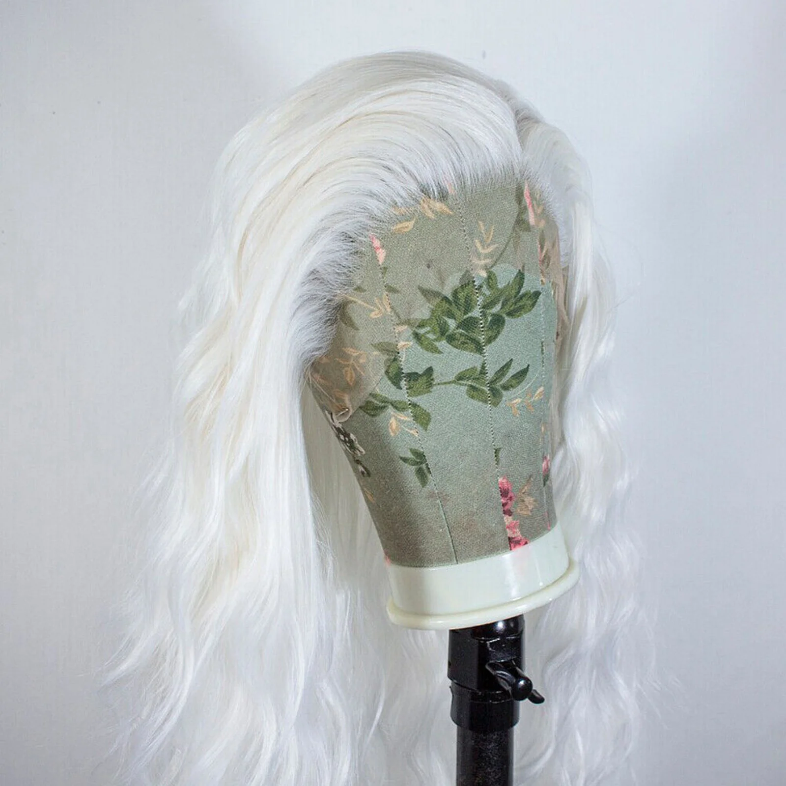 Snow White Wig Long Curly Wavy Synthetic Lace Front Wig Loose Deep Wave Colored Hair 13X4 Frontal Wigs for Women Party Cosplay image 5