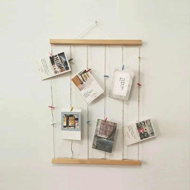 Hanging Photo Display Holder Picture Frames Collage Wall Decor Versatile Photo Hanging Display Picture Board for Home Decoration