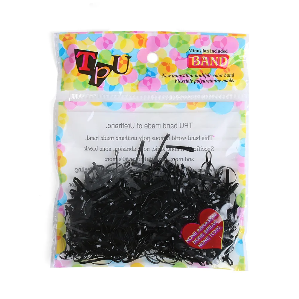 

400pcs Elastic Girl Braids Rubber Hair Band Hair Rope Tie Ponytail Holder Plaits
