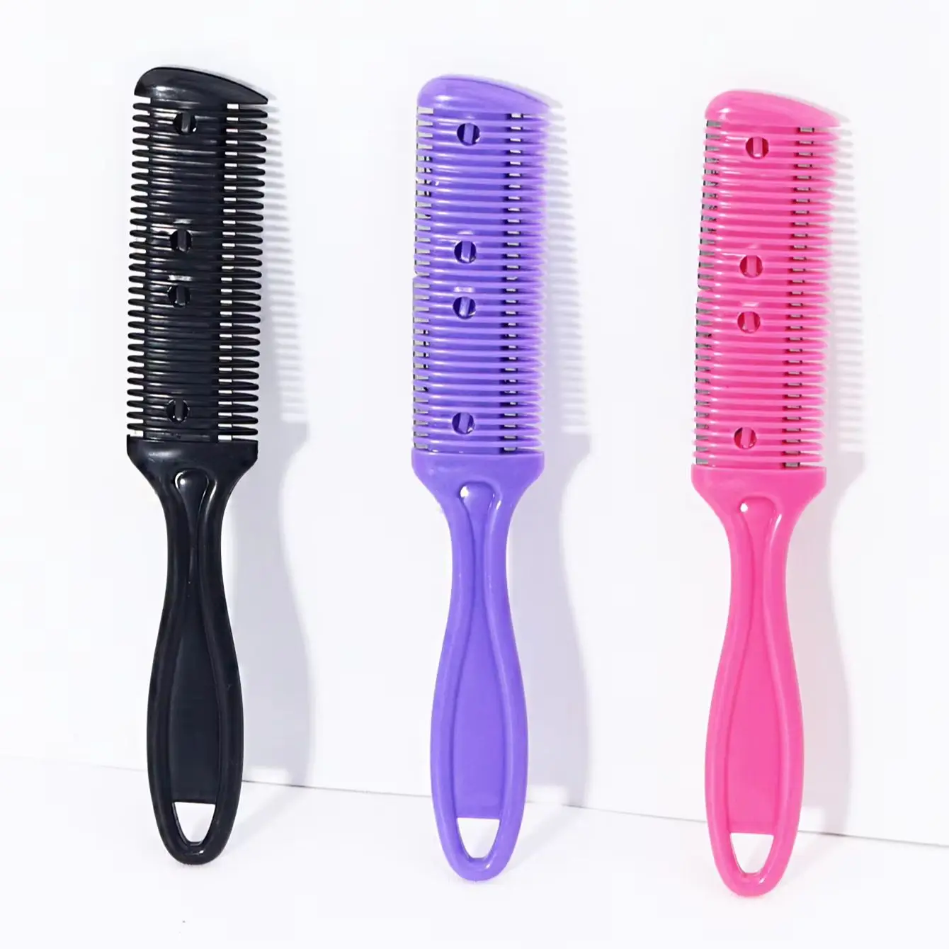 

3pcs multi-color salon fashion professional hair clippers, sparse hair cutting combs Special for real hair wigs