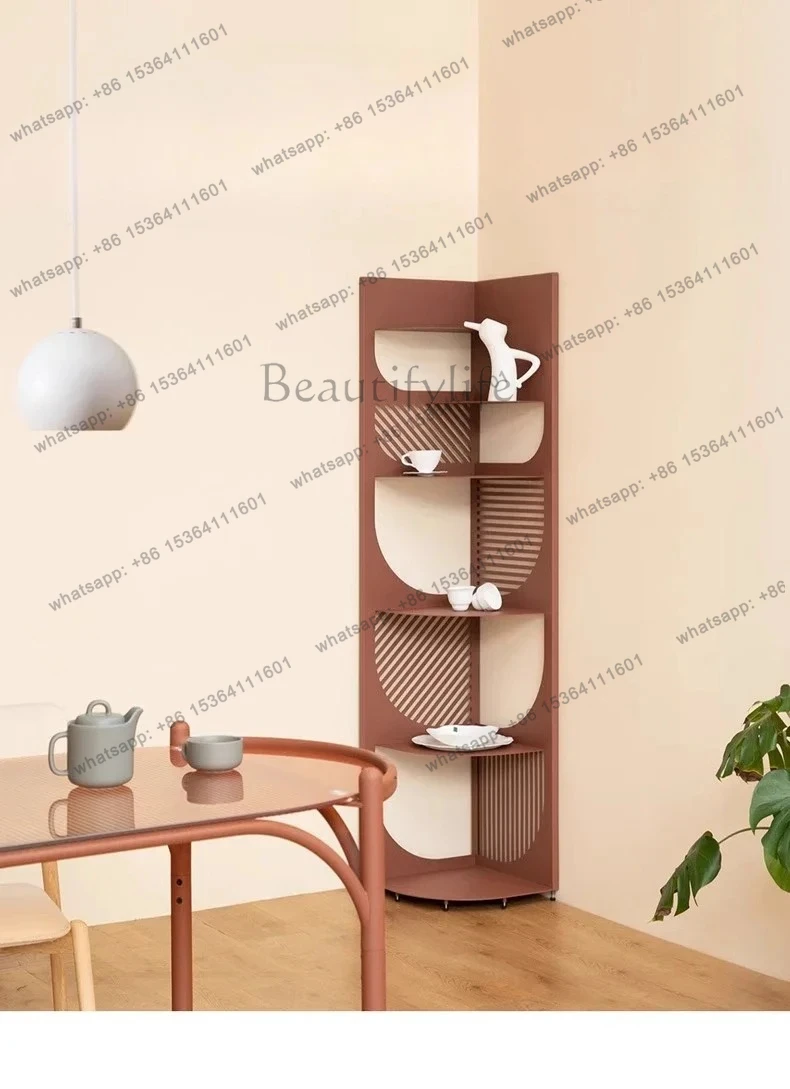 

Guangshan Corner Cabinet Nordic Simple Living Room Triangular Storage Cabinet Narrow Cabinet Wall Shelf