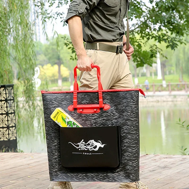 

Fishing Bag Eva Fishing Gear Storage Bag Collapsible Fishing Tackle Bag Fishing Bucket Live Fish Lures Baits Container Bag