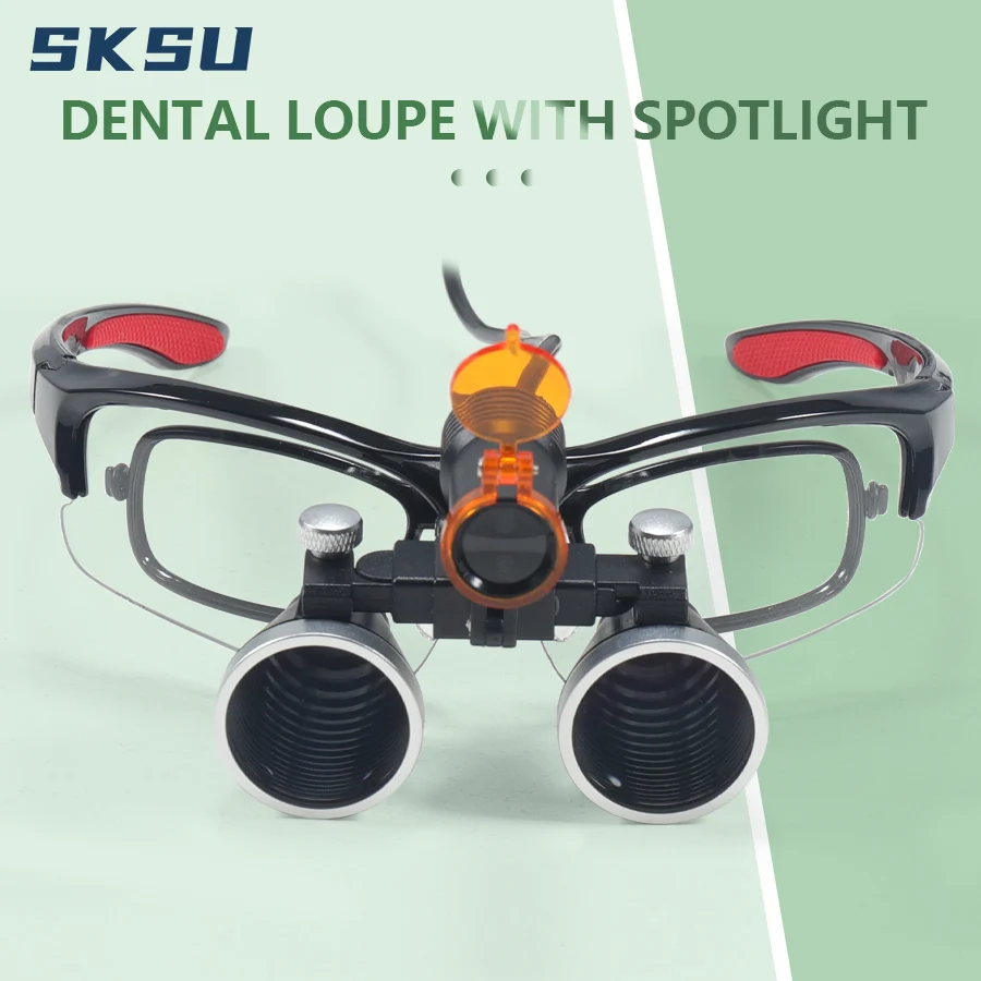 

Dental Loupes Magnifier Laboratory Medical Magnifier Binocular Magnifier Headlight 5W Independent Inner Frame