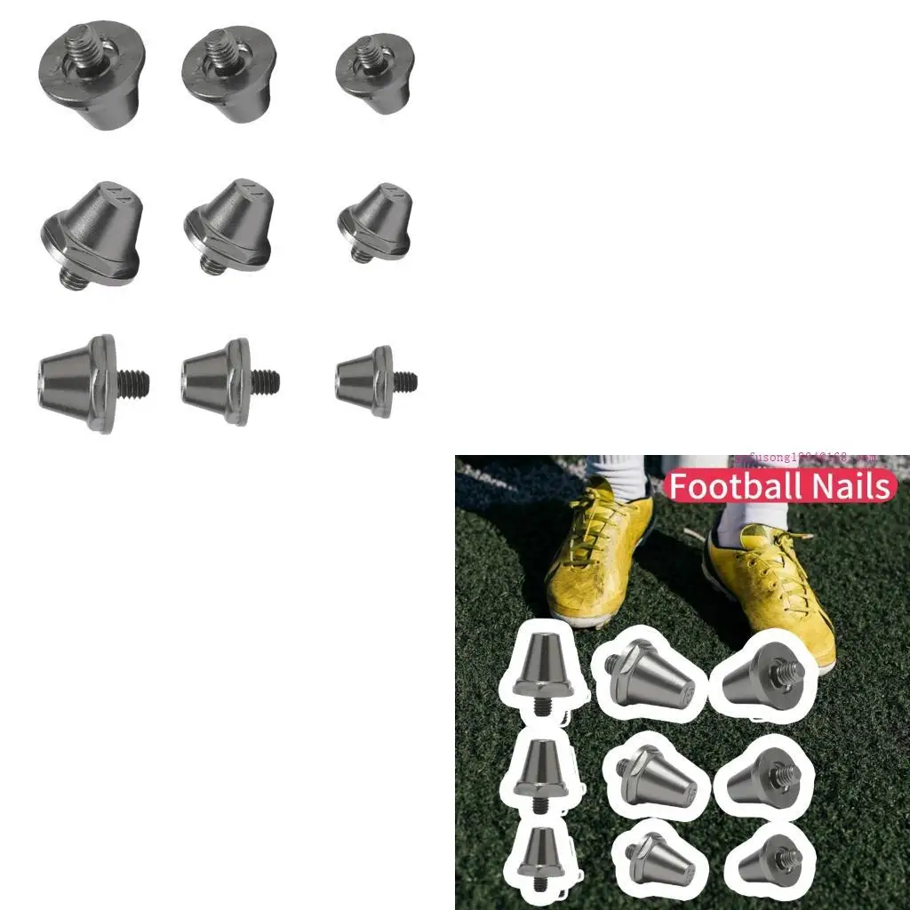 

12Pcs Aluminum Football Shoe Replacement Soccer Cleat Football Boot Spikes D5QD