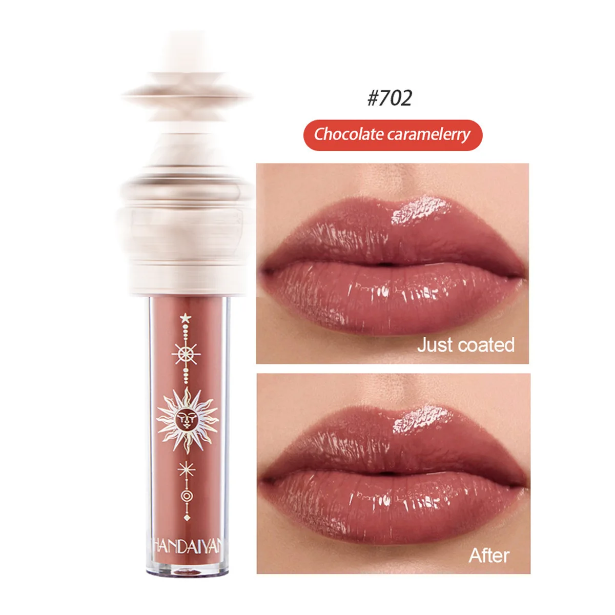 Água brilho labial à prova dwaterproof água de longo prazo hidratante copo antiaderente não-desvanecimento líquido lipsitck espelho lábio esmalte maquiagem lipgloss matiz