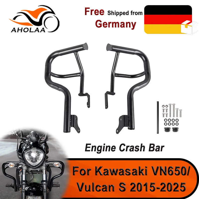 Motore Crash Bar Autostrada Paraurti Guard Stunt Cage Telaio di Protezione Per Kawasaki Vulcan S & VN650 2015-2025 Accessori Moto