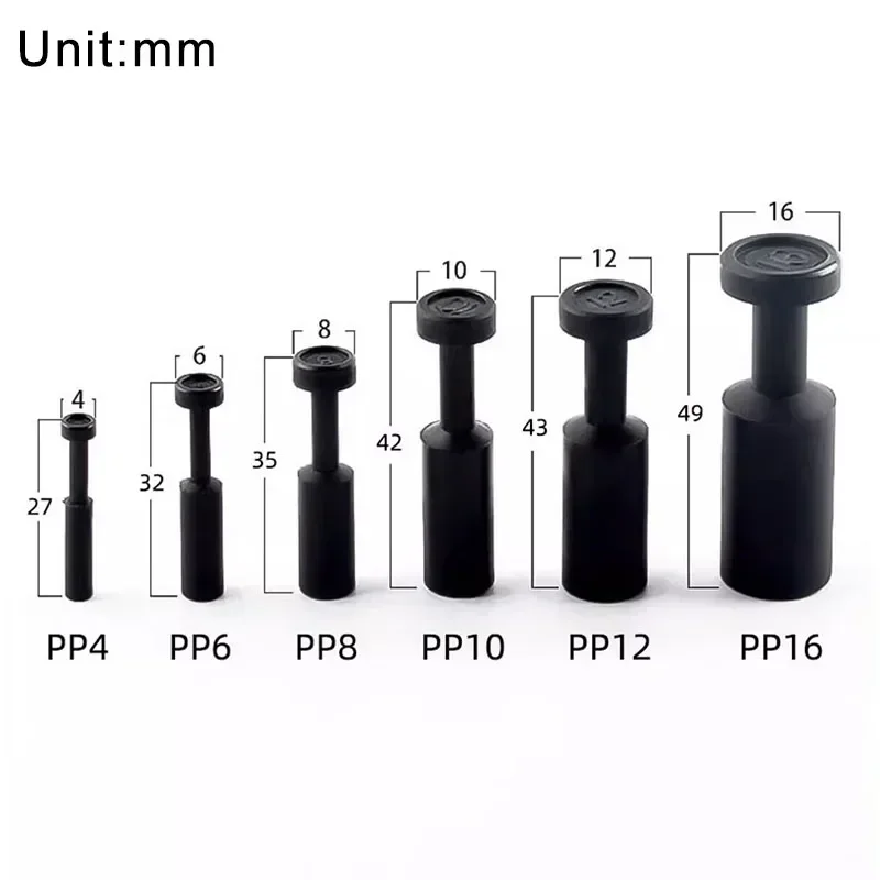 End Stop Plug Pneumatic Plastic Connection Air Hose Quick Push in to Fitting Fittings Tubing Connector Pipe Connectors