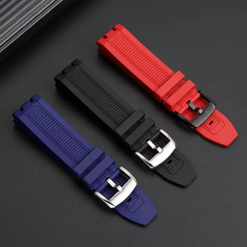 Silicone Rubber For Tissot Racing T115417A Series Special Double Notch Watch Strap T115.427 Men's Watch Chain Watchband 22mm