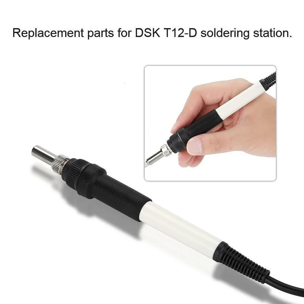 

Handle Soldering Iron Tip +T12-K Tip Replacement Soldering Station Accessories Black DC 12-24V For DSK T12-D HT