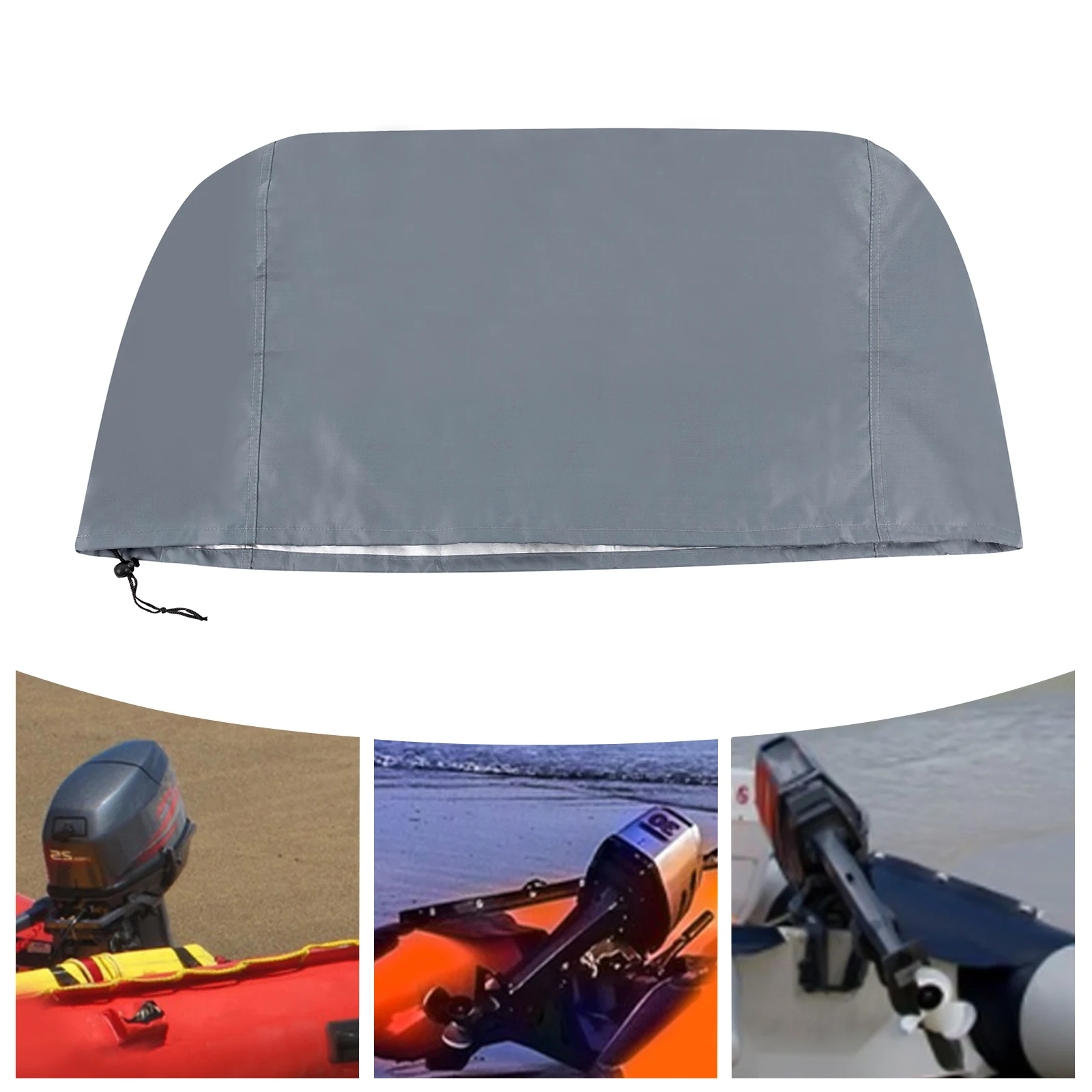 

Durable outboard motor accessory boat cover with waterproof and UV protection, secure elastic hem,easy to install with no hassle