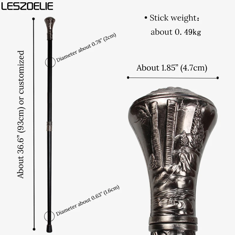 Abnehmbarer USA Eagle Head Totem Griff Metall Gehstock für Männer und Frauen Halloween Cosplay Prop