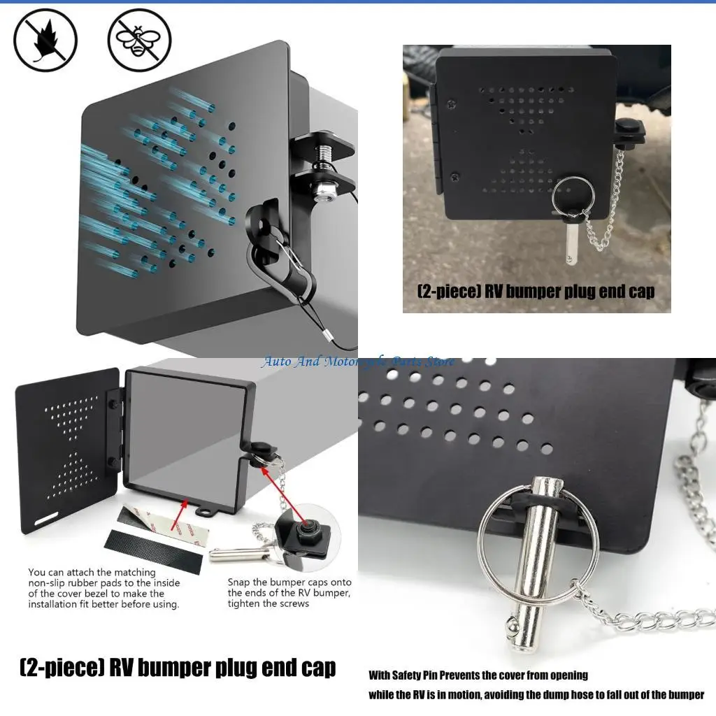 

P9FD 2 Pieces Trailer Bumper Guard Anti Corrosion Design Fits Many Trailers