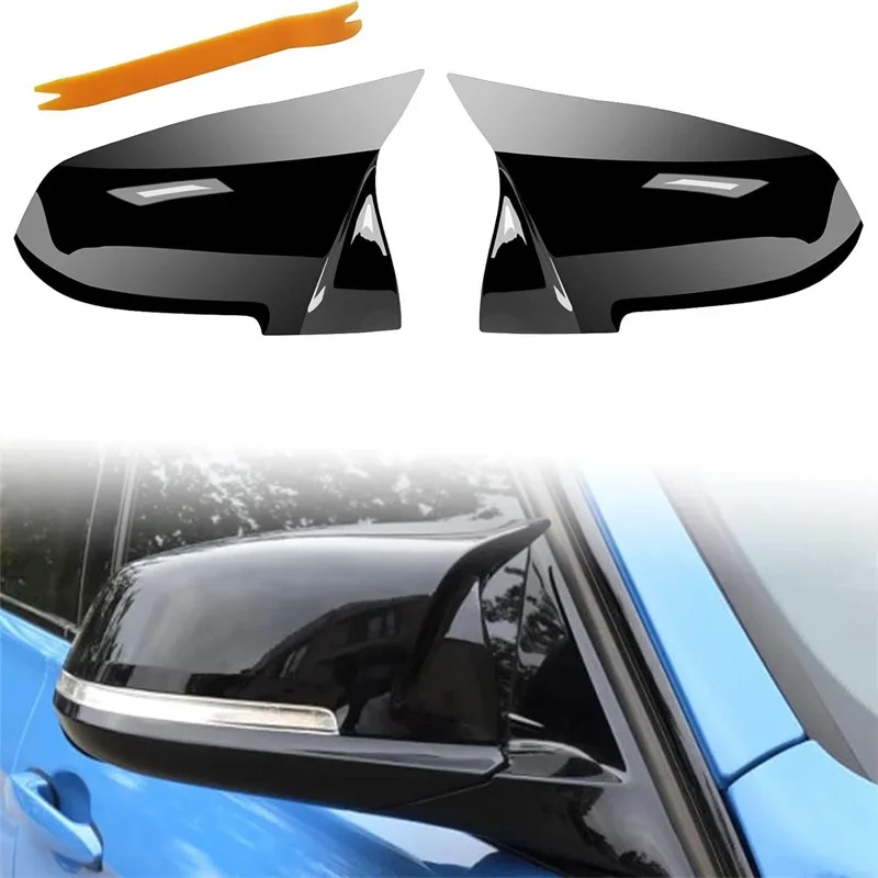 

Для BMW 1 2 3 4 серии F20 F22 F23 F30 F31 F32 F34 1 пара крышек боковых зеркал заднего вида, глянцевый черный/карбоновый вид