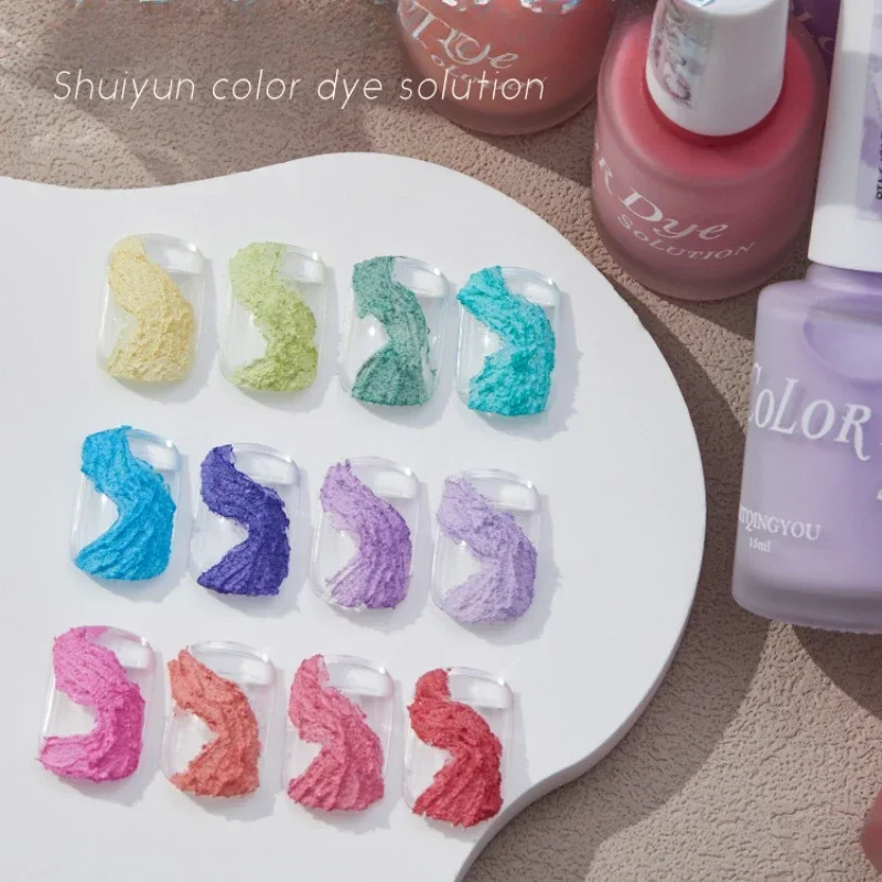 12 Colors 15ml Blooming Marble Watercolor Ink Air Dry Spreading Effect Lacquer Blossom Nail Gel Varnish For Manicure