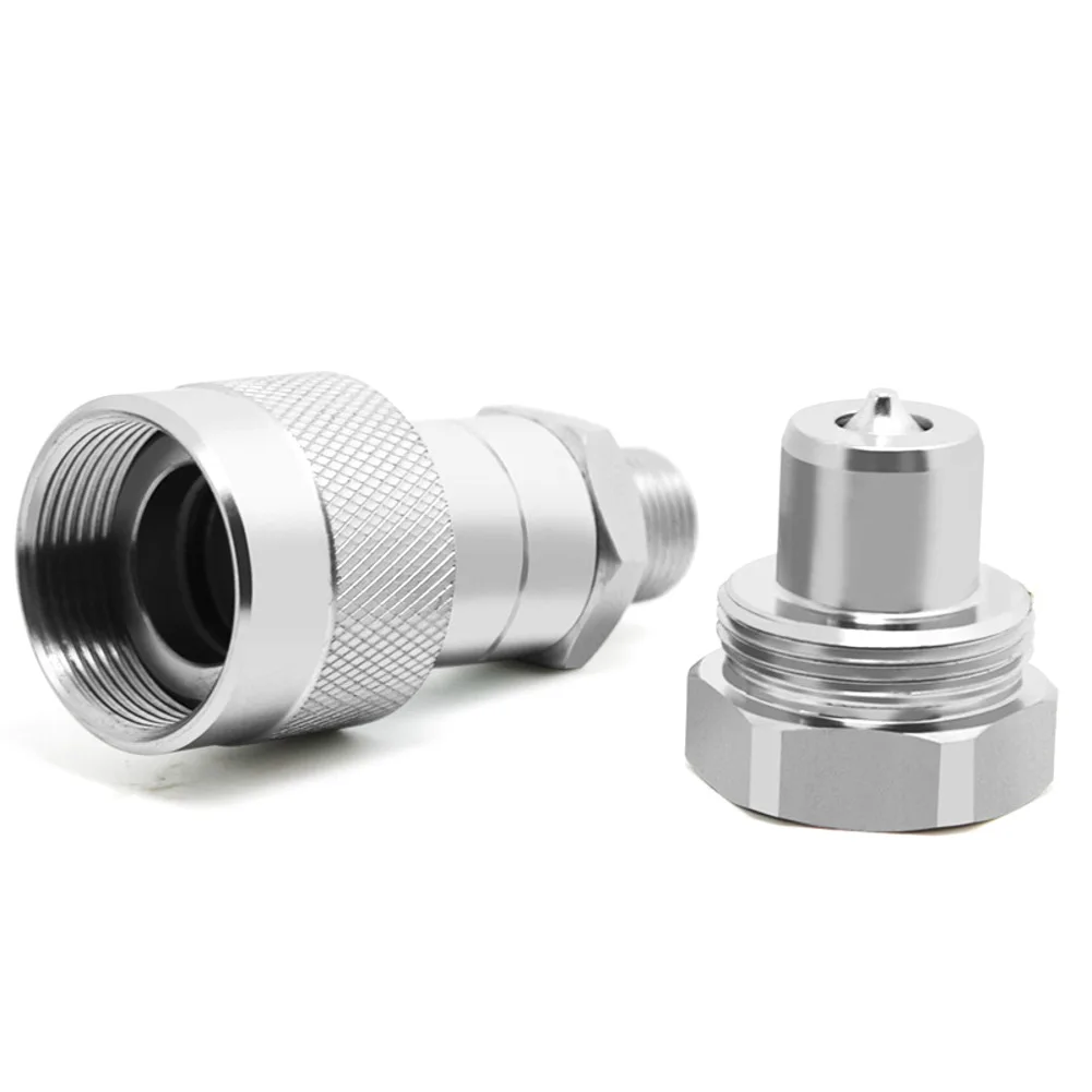 3/8'' Hydraulic Quick Coupler Set With 2 Dust Cap Connect And Disconnect Under 10000PSI Pressure Hydraulic Quick Connect Coupler