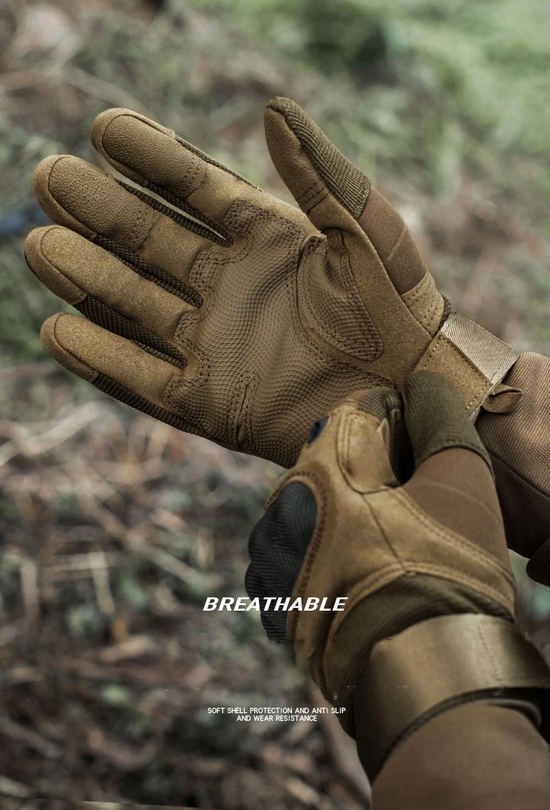 Taktische Handschuhe für Herren, Touchscreen, Kohlefaser, Hartschalenhandschuhe, Damen, schnittfest, militärisch, rutschfest, taktische Outdoor-Handschuhe – Detail 5