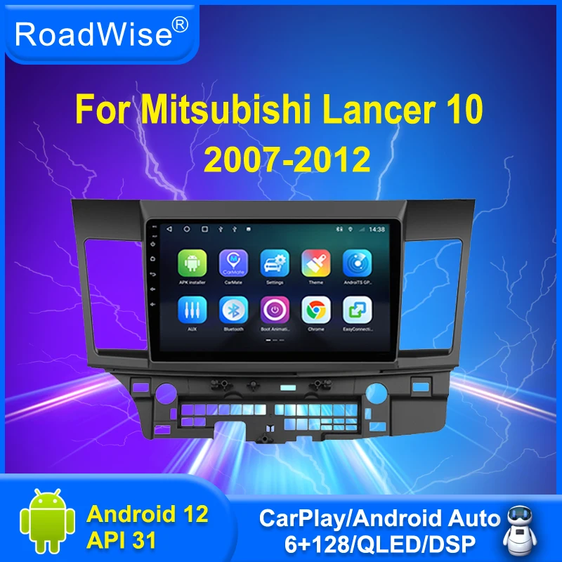 

Roadwise Android Car Radio Multimedia Carplay For Mitsubishi Lancer 10 CY 2007 - 2017 4G Wifi Navi DVD GPS 2din BT DSP Autoradio