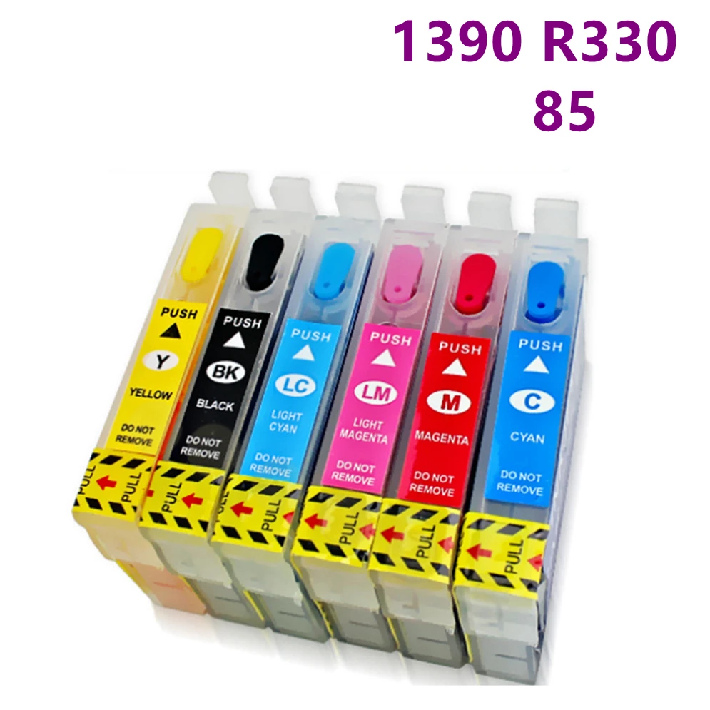 

Пустой многоразовый картридж для Epson 1390 T60 R330 с чипом сброса 85, картридж