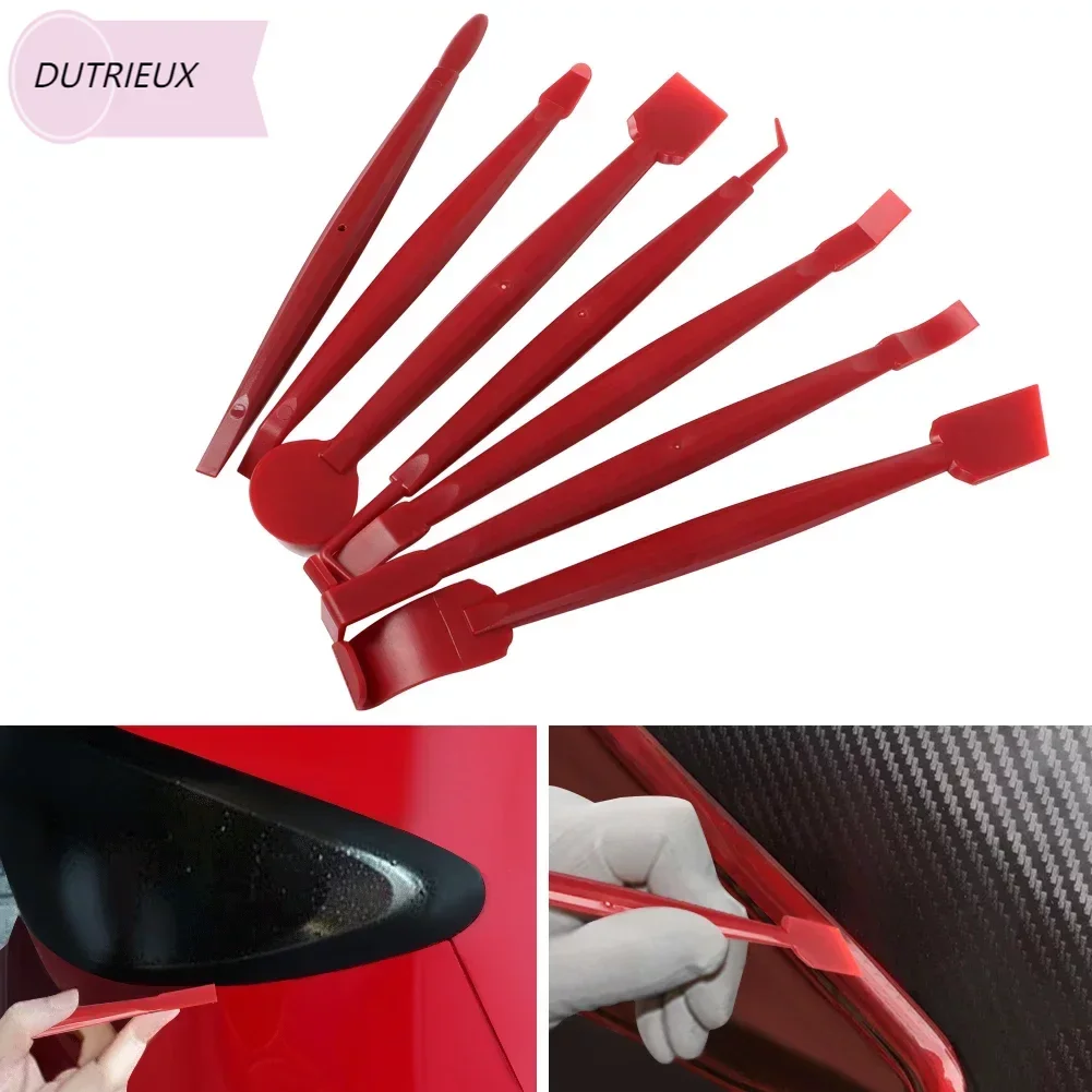 7pcs/set Car Vinyl Wrap Film Squeegee Scraper Tools Edge-closing Tool for Automobile Film Sticking Car Styling Auto Accessories