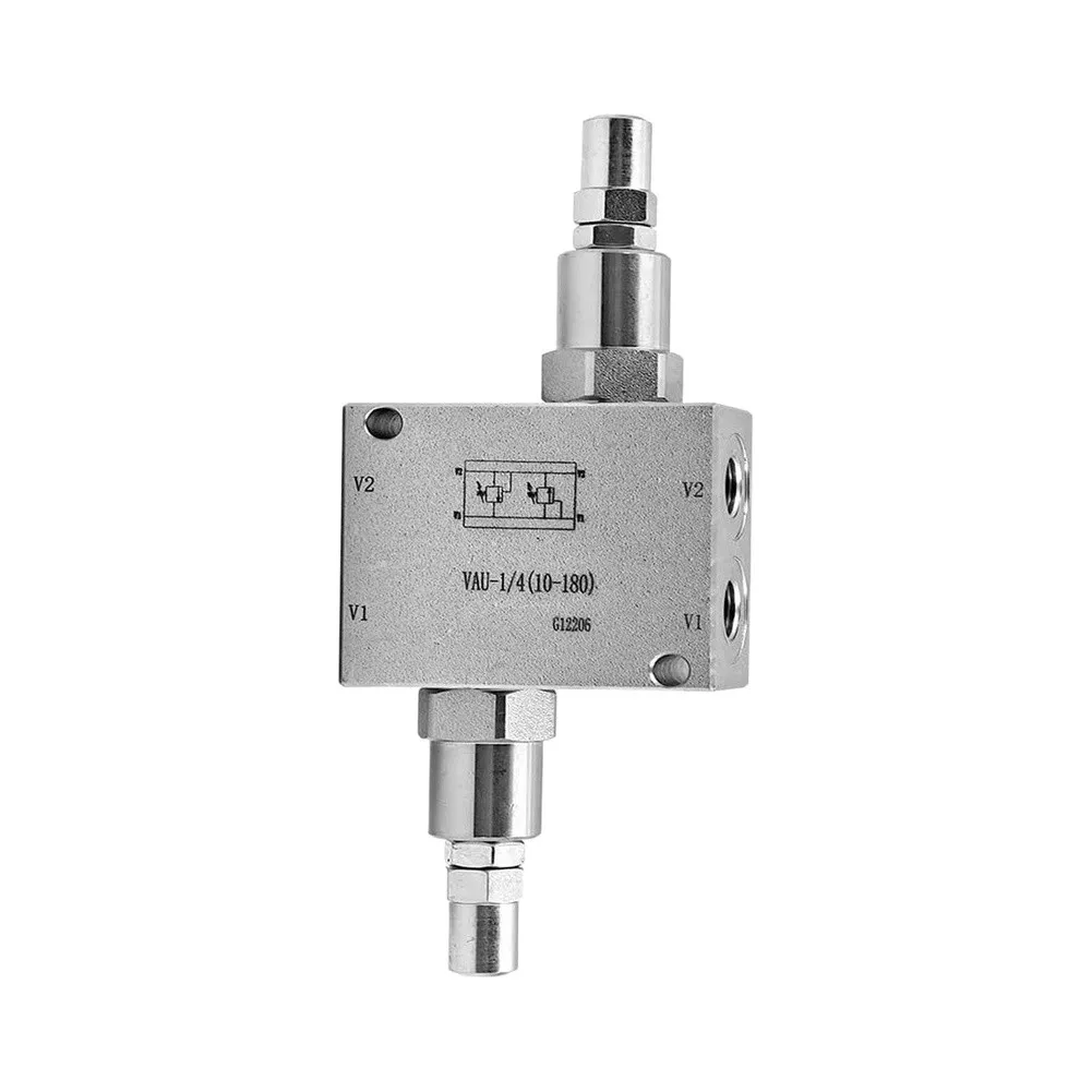 Hydraulic Swing Motor Buffer Valve Kit For Excavator M14x1.5 Thread Fits 1/4 Inch Hose System Construction Hand Tool