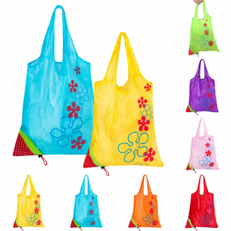 Reusable Foldable Shopping Bag Eco Animal Tote Handbag Fold Away Ladies Clip